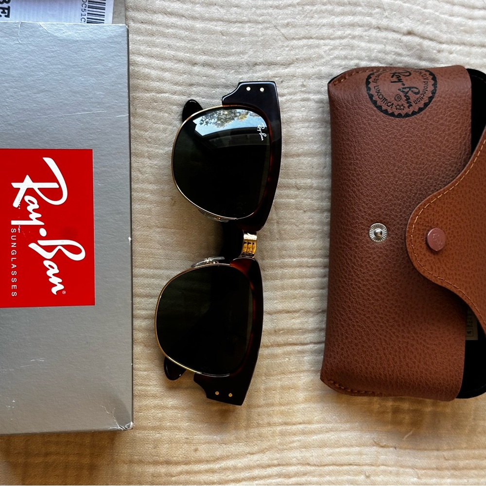Ray-Ban Tortoise and Green Clubmaster Sunglasses